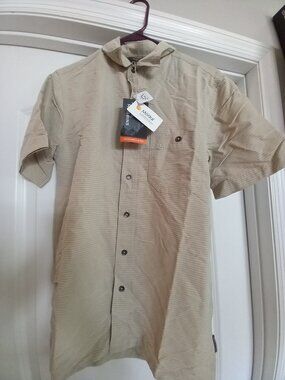 Royal Robbins Small Button Up Checked Short Sleeve Shirt NWT